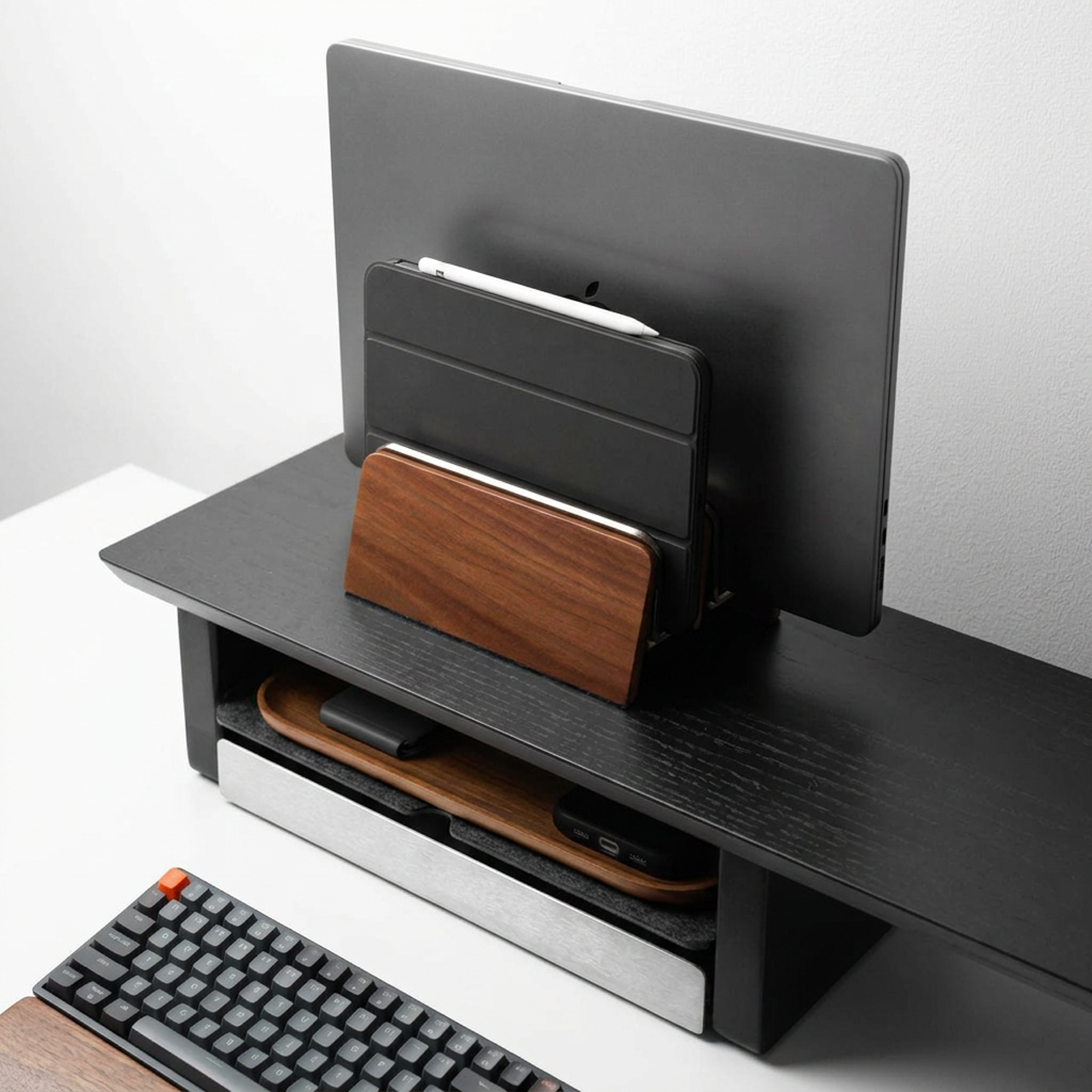 Vertical Laptop Stand | Walnut