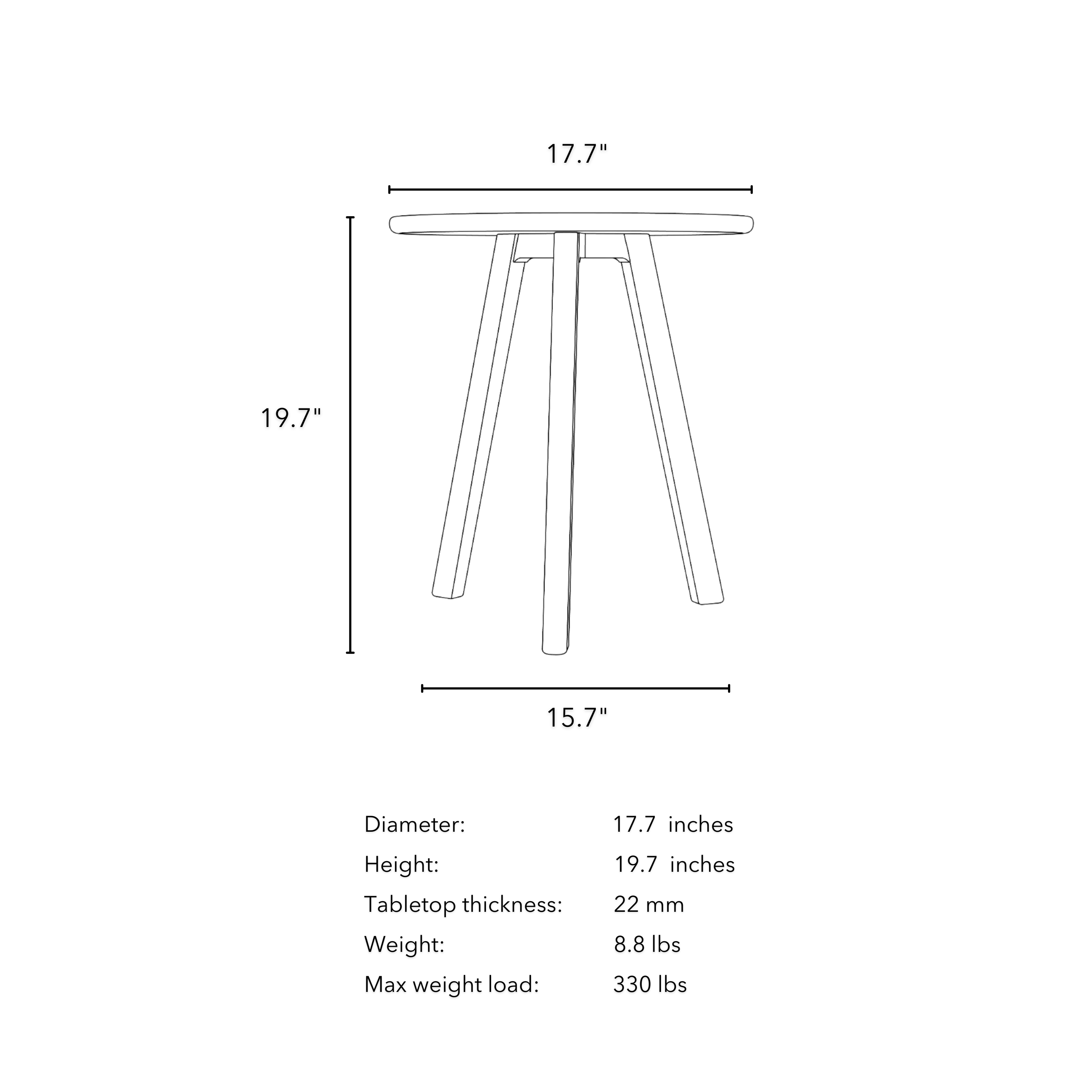 Japandi Side Table | Walnut