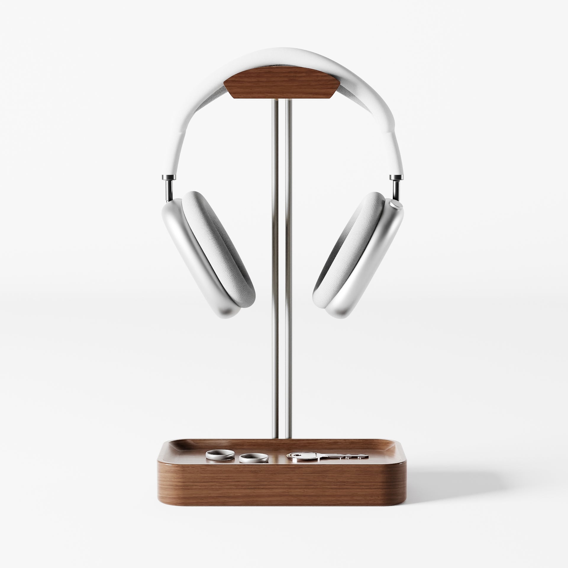 Headphone Stand Walnut Wood Headset Holder for Airpods Max, Sony 