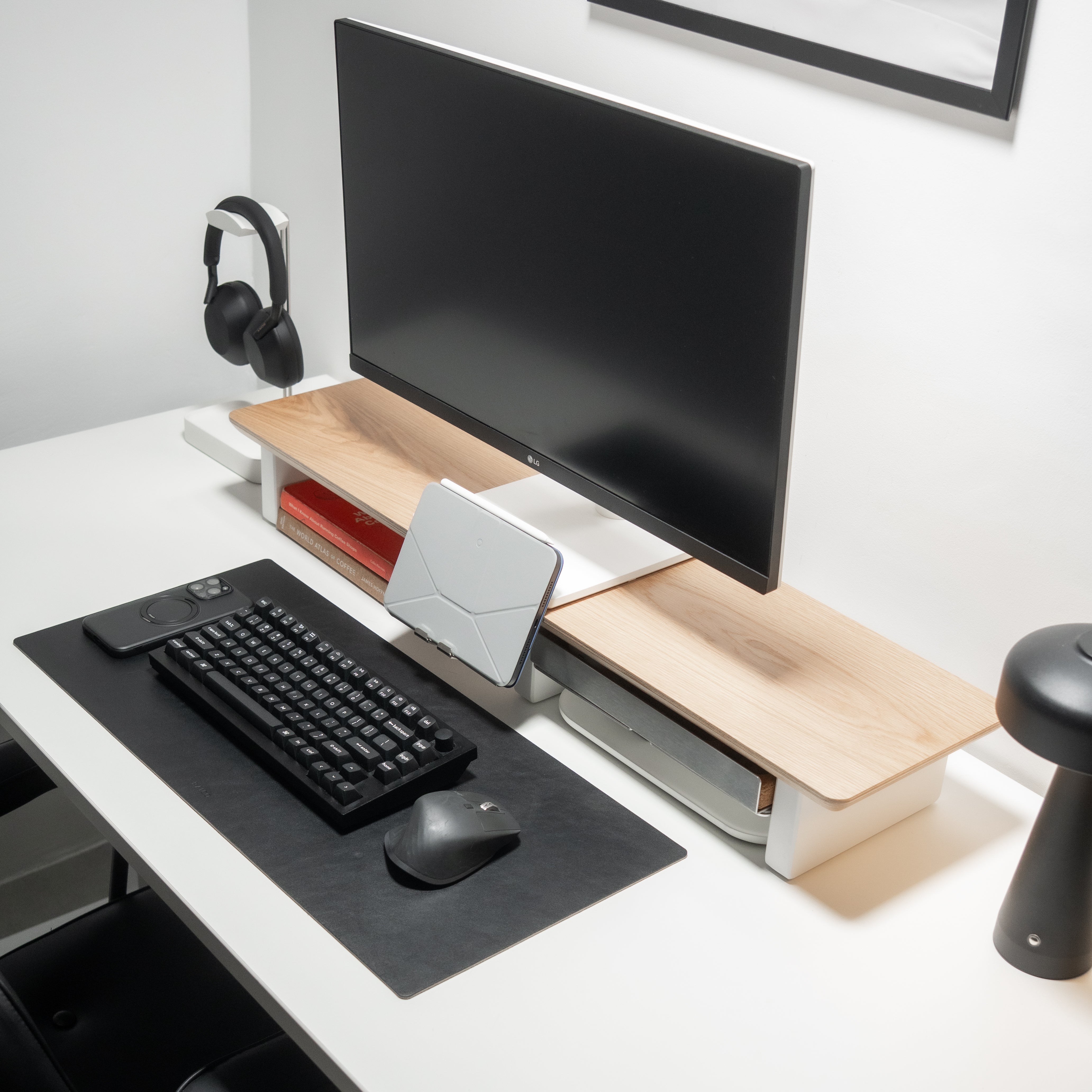 Desk Shelf Setup Cockpit | Oak