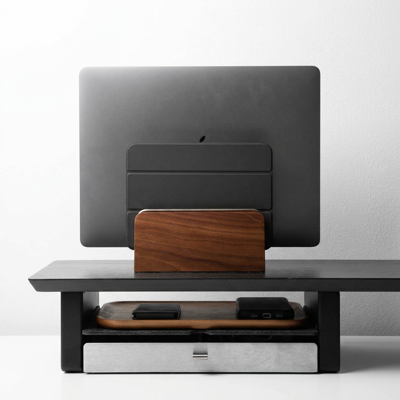 Vertical Laptop Stand | Walnut