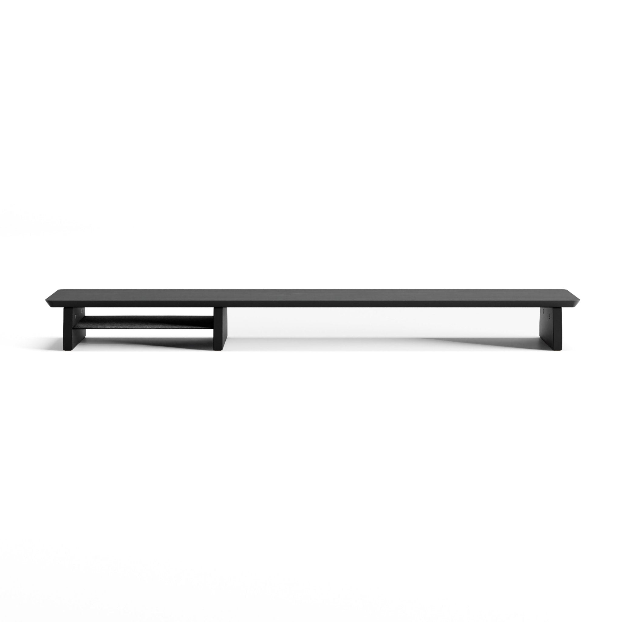 Upgrade your workspace with raico desk shelf for monitor stand in black. Design inspired by Grovemade, this monitor stand provides extra storage and organization for your desk while also elevating your screen to a more ergonomic height.