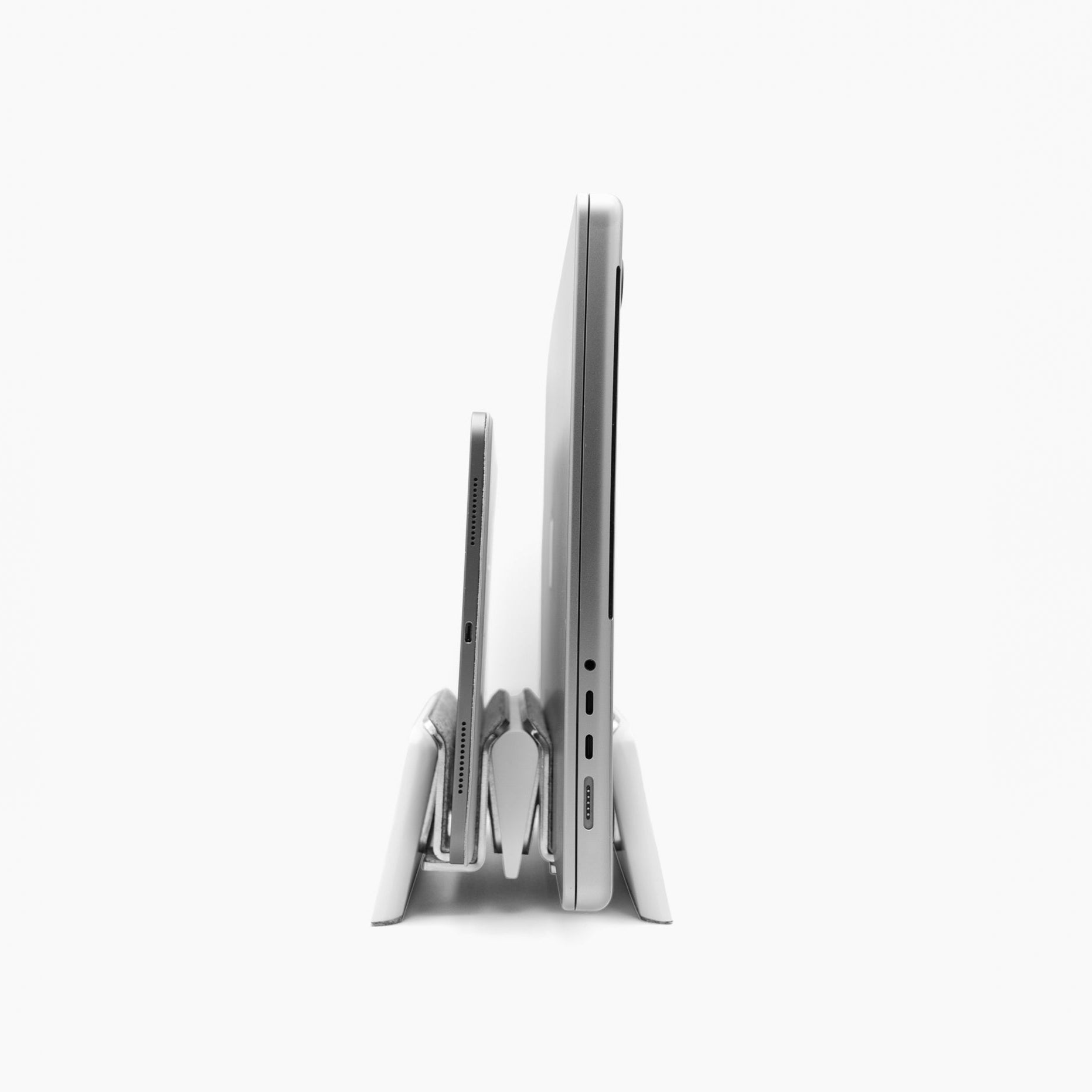 Vertical Laptop Stand | Adjustable | White