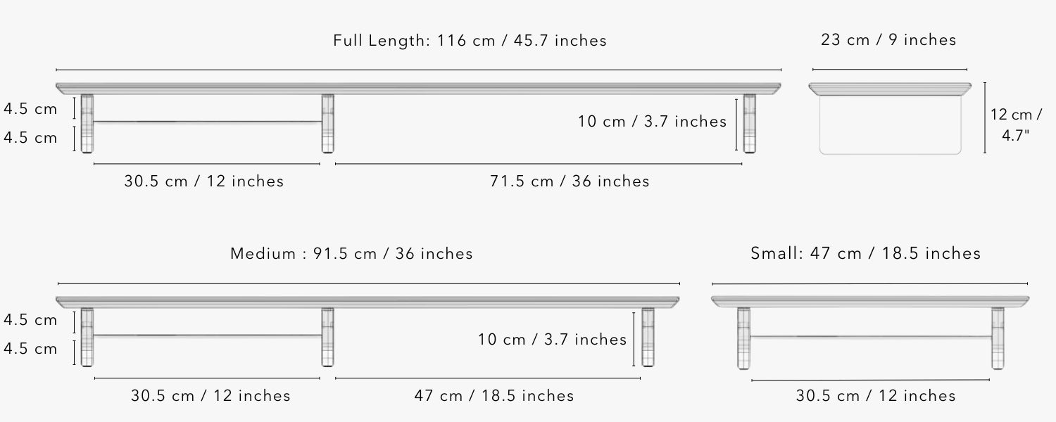 desk shelf cutting guide dimensions