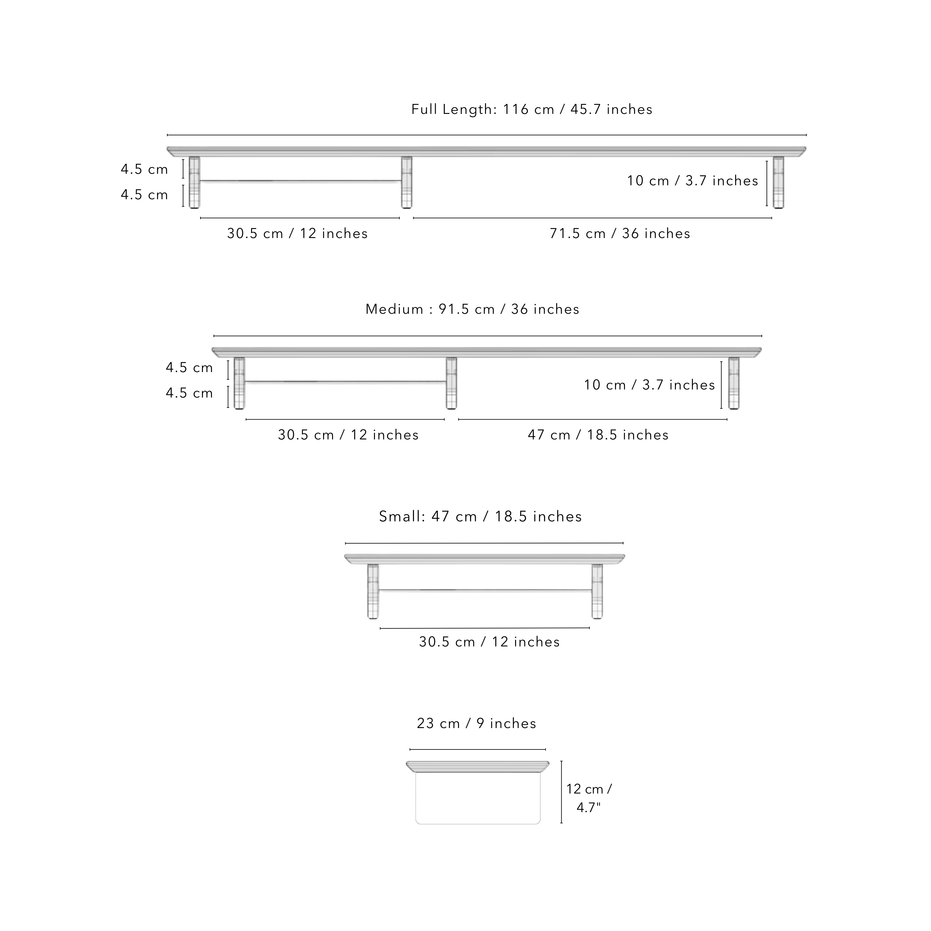 Bureauplank | Zwart