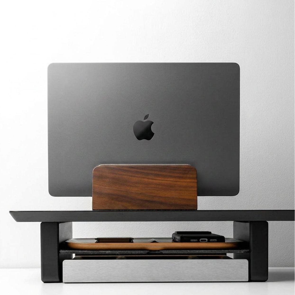 Vertical Laptop Stand | Walnut