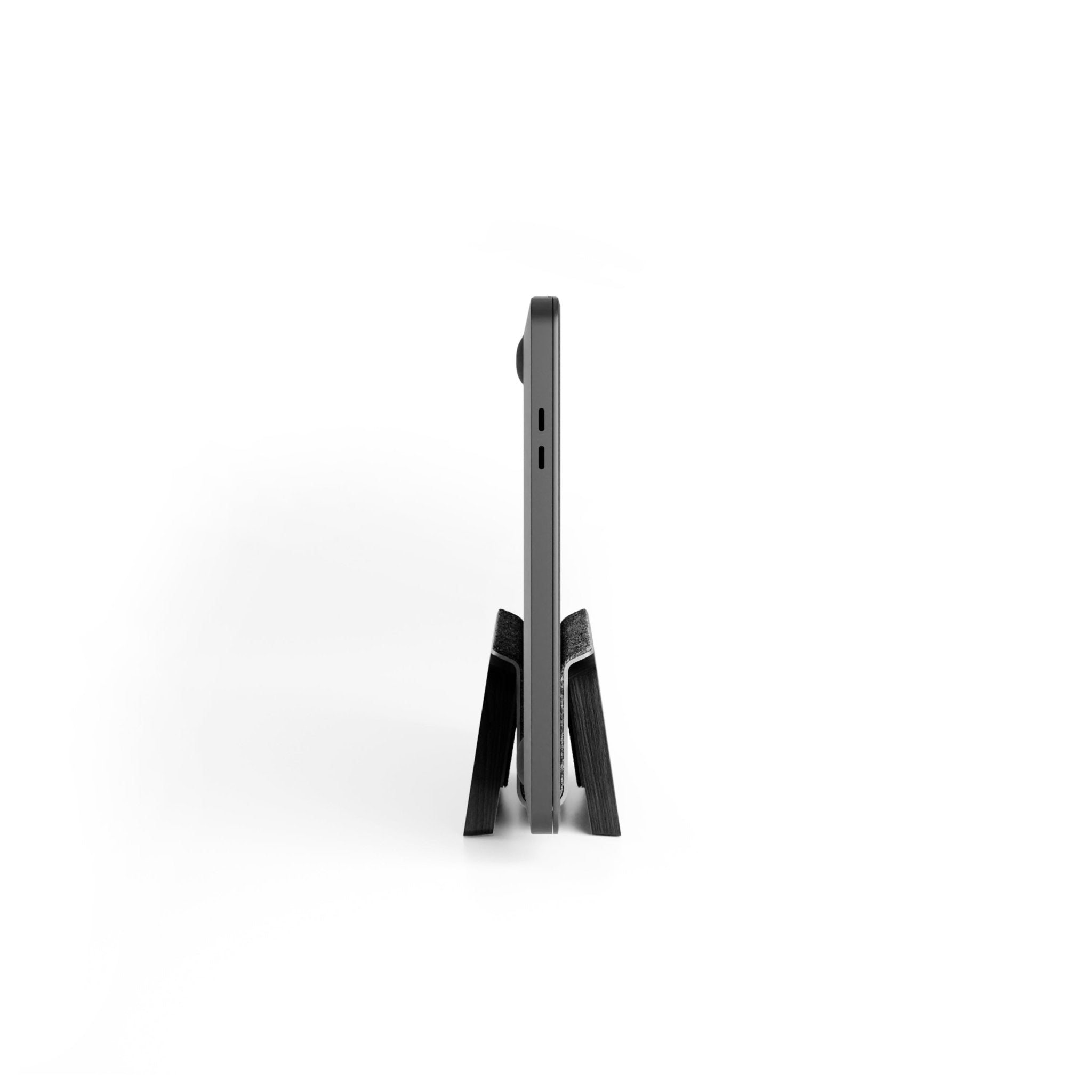 Vertical Laptop Stand | Black Wood - Raico Store